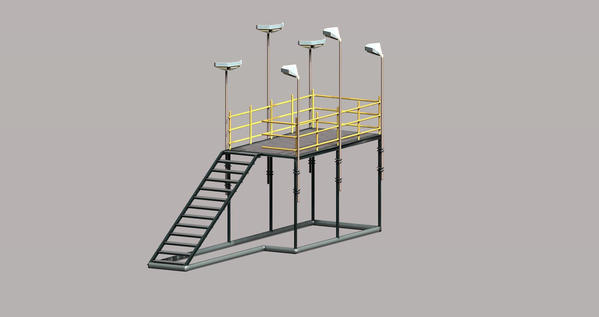 Modular Mounting Small Platform With Light 3D - TurboSquid 2069420