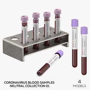 Coronavirus Blood Samples Neutral Collection 01 - 4 models 3D model