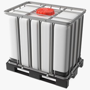 Kruizinga IBC Container 640 Litre UN Approved Plastic Pallet 3D model