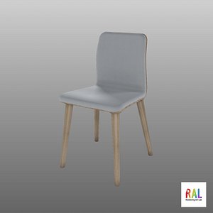 chair scandinavian wood 3D model