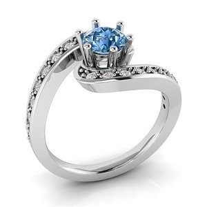 3D tension ring gems model