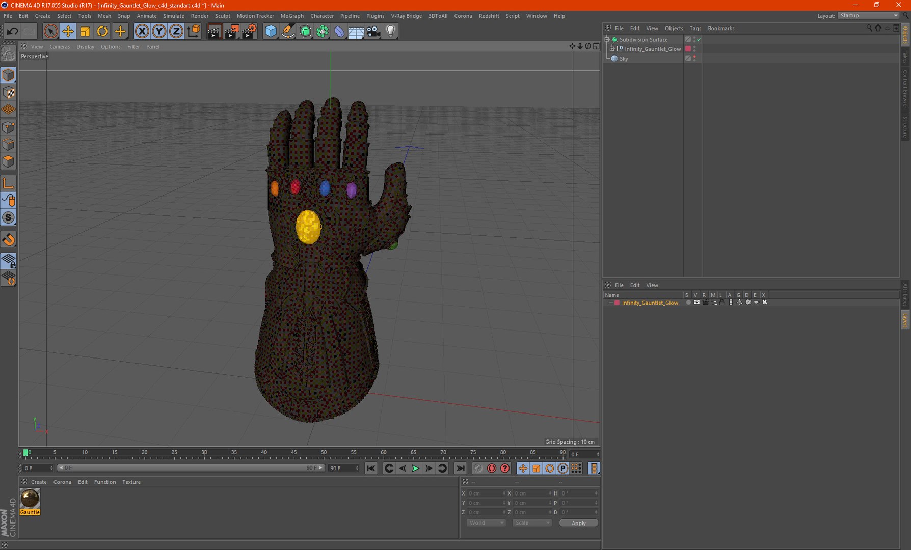 Infinity Gauntlet Glow 3D model - TurboSquid 1891468