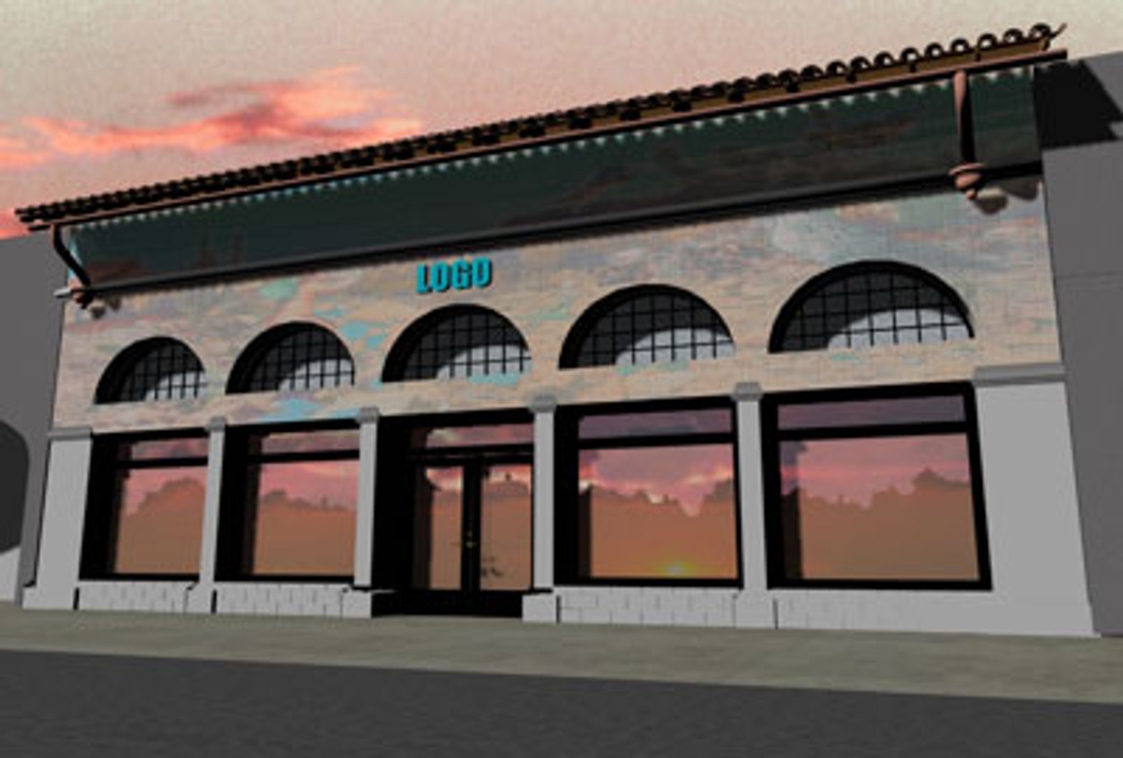 3d Model Spanish Storefront Store