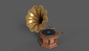 gramophone 3D model