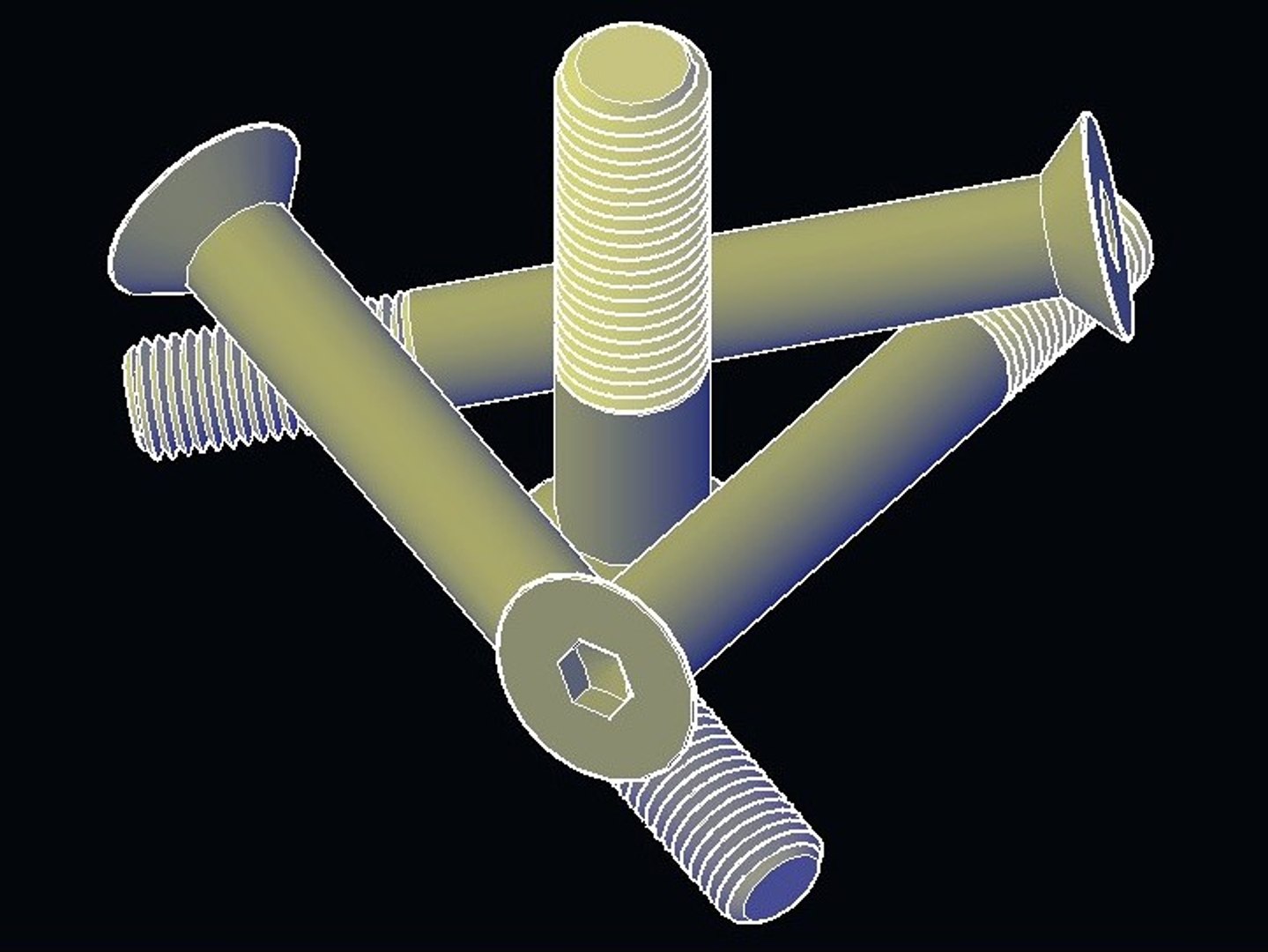 3d Model Din 7991 Iso