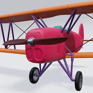 3D model retro airplan
