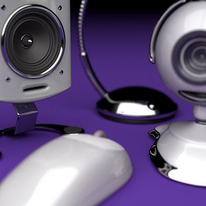 3d desktop webcam speakers desk lamp model