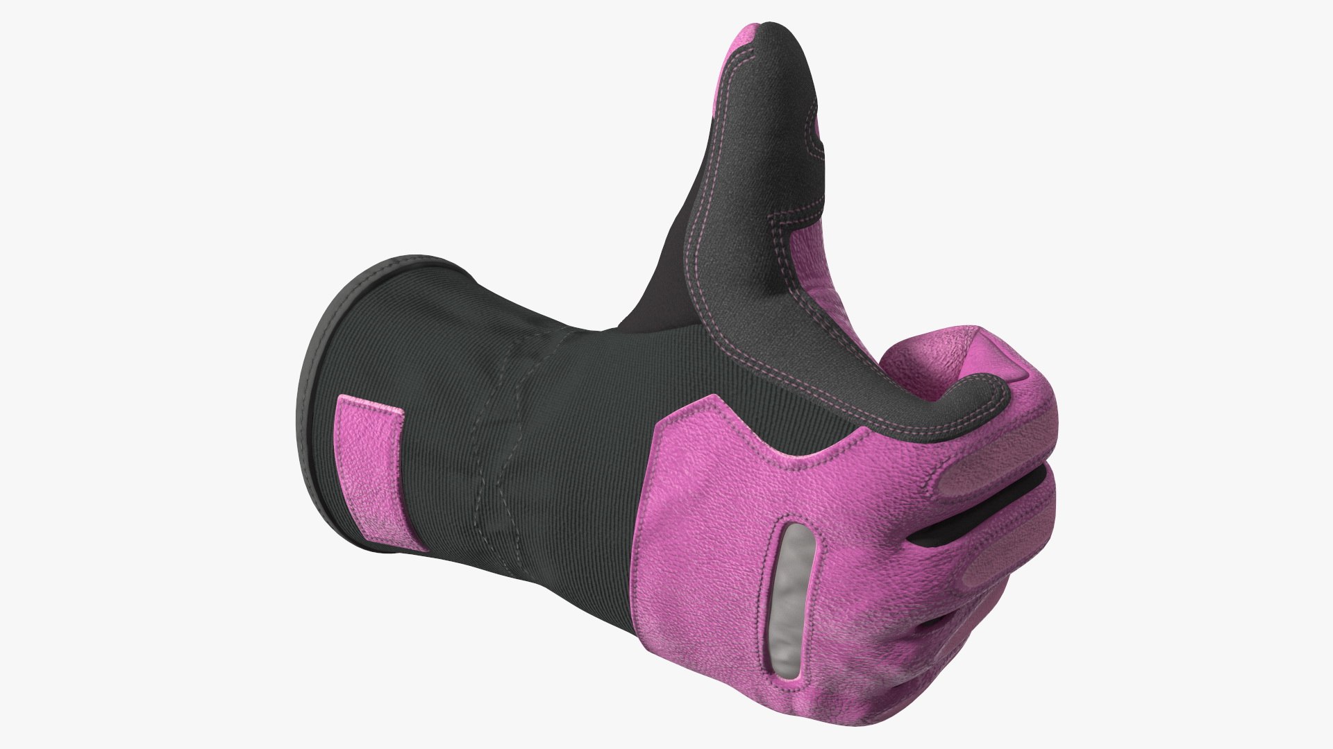 Heavy Duty Safety Gloves Thumbs Up 3D model preview