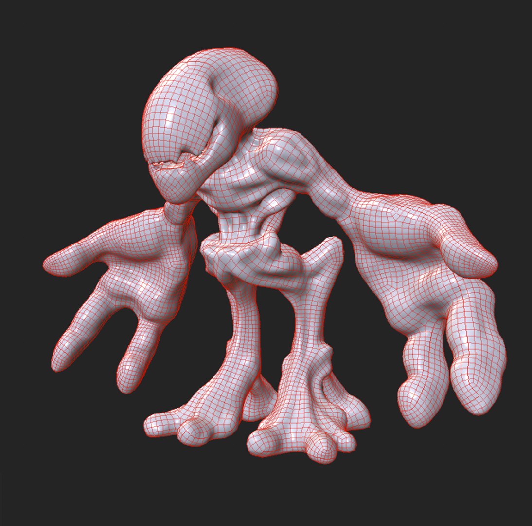 3D Alien Low-poly Model - TurboSquid 1381113