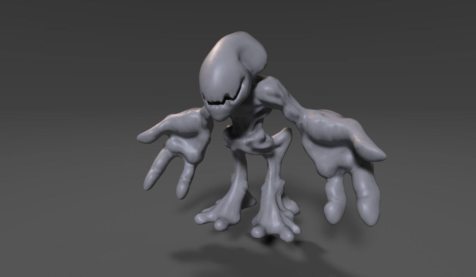 3D Alien Low-poly Model - TurboSquid 1381113
