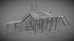 Modular stairs and gantry 3D