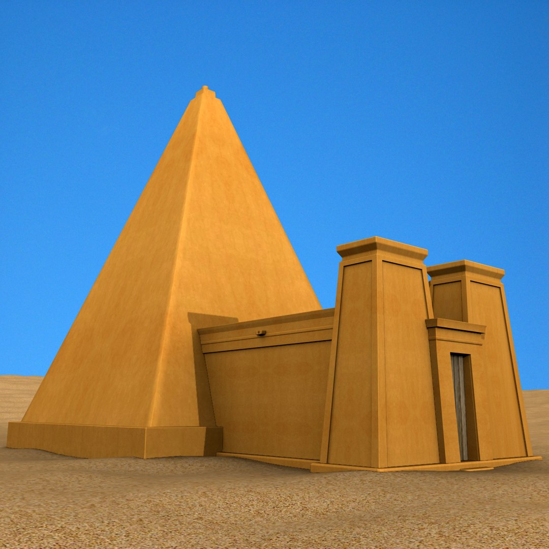 3d Model Sudanese Nubian Pyramid