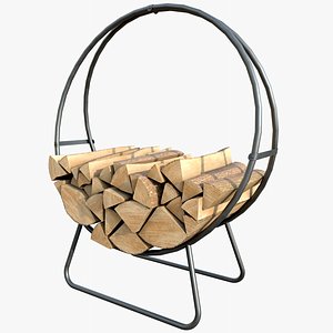 Firewood Stack 2 With PBR 4K 8K 3D