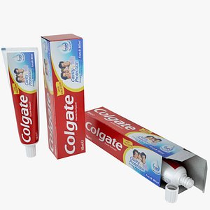3d model colgate paste