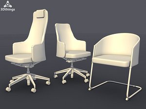 3d model conference chair set12 -