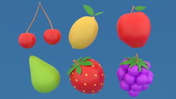 Icons fruit 3D model