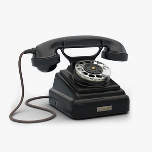 soviet rotary dial telephone 3D