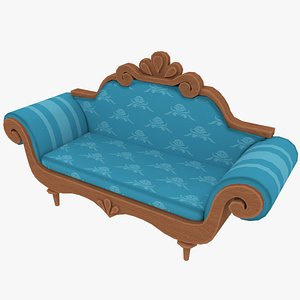 3D model Cartoon Lowpoly Sofa
