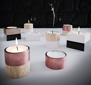 candle set 3D model