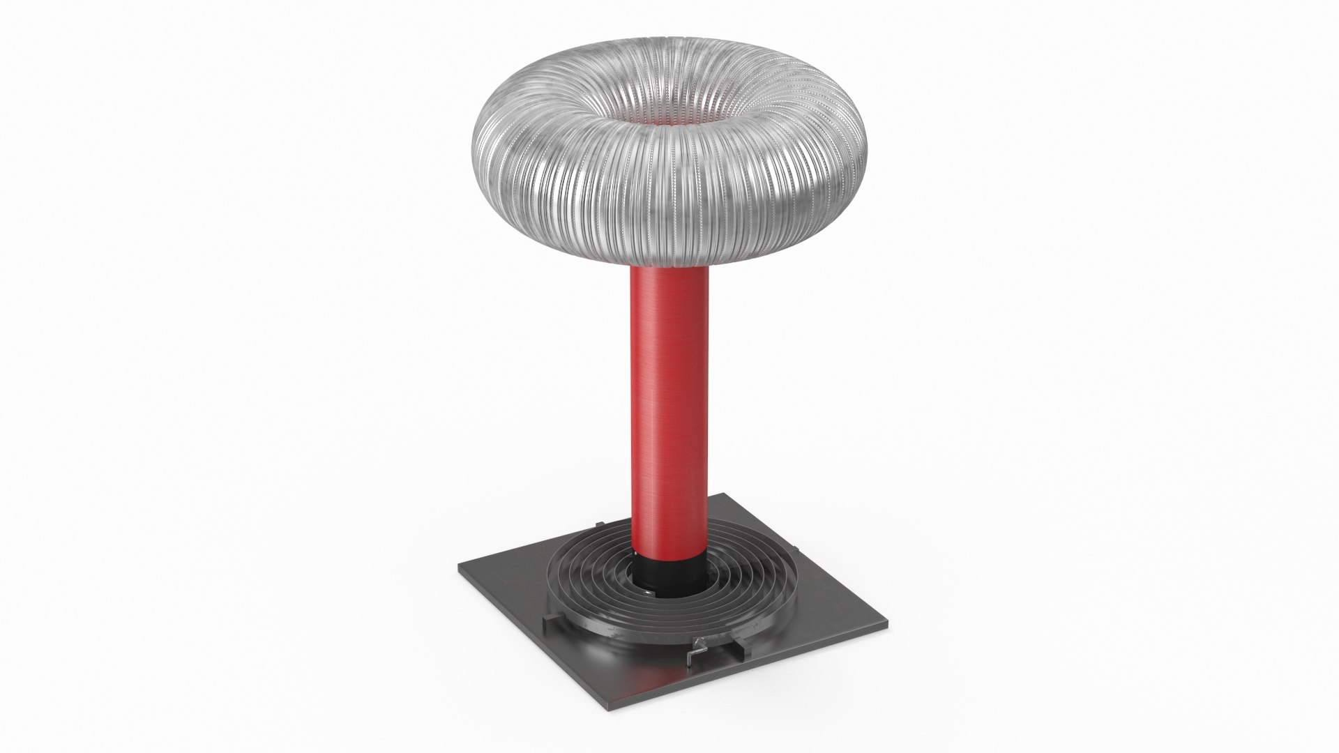 Tesla Coil with Stand 3D model preview