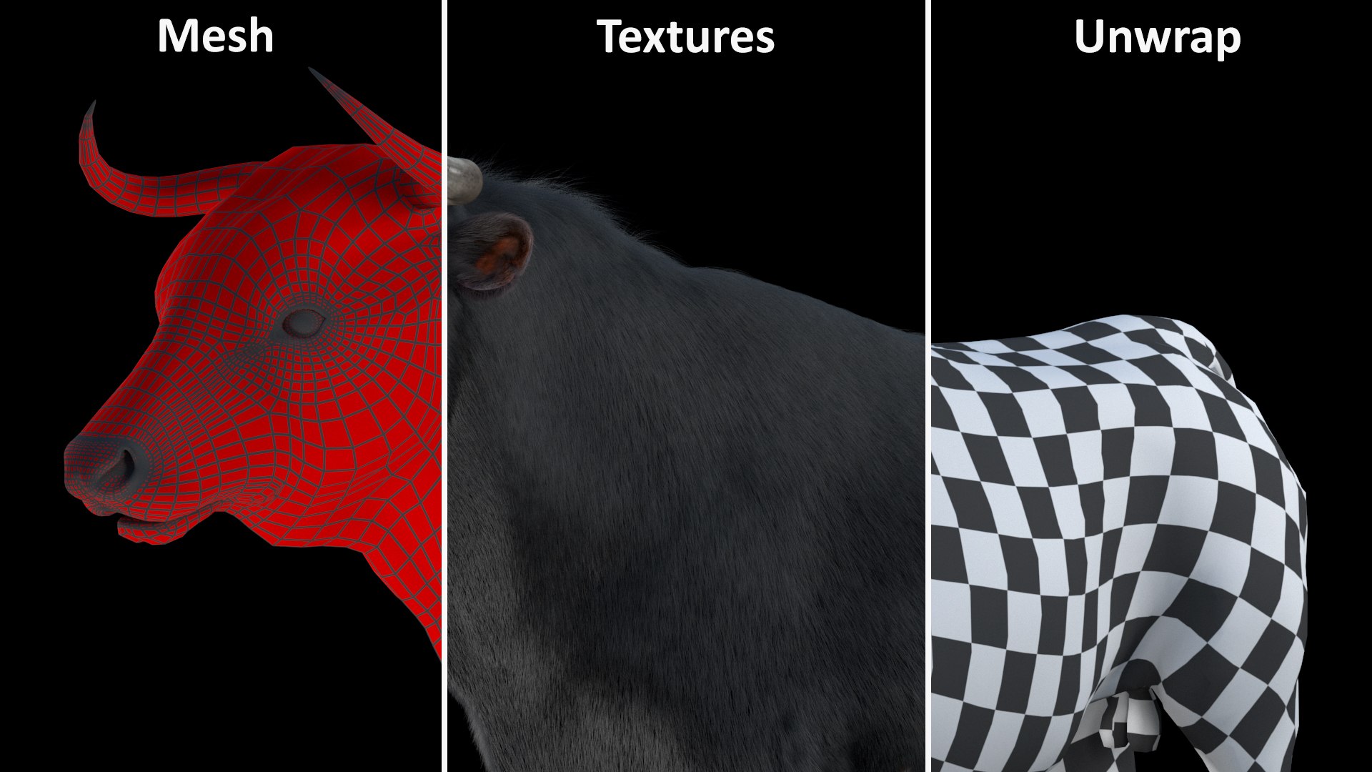 Black Bull Fur Rigged 3D model - TurboSquid 1984592