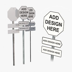 Road Signs - Customizable Octagon Sign Assembly