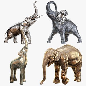 Sculptures of elephants model