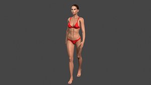 Beautiful Woman -Rigged 3d character