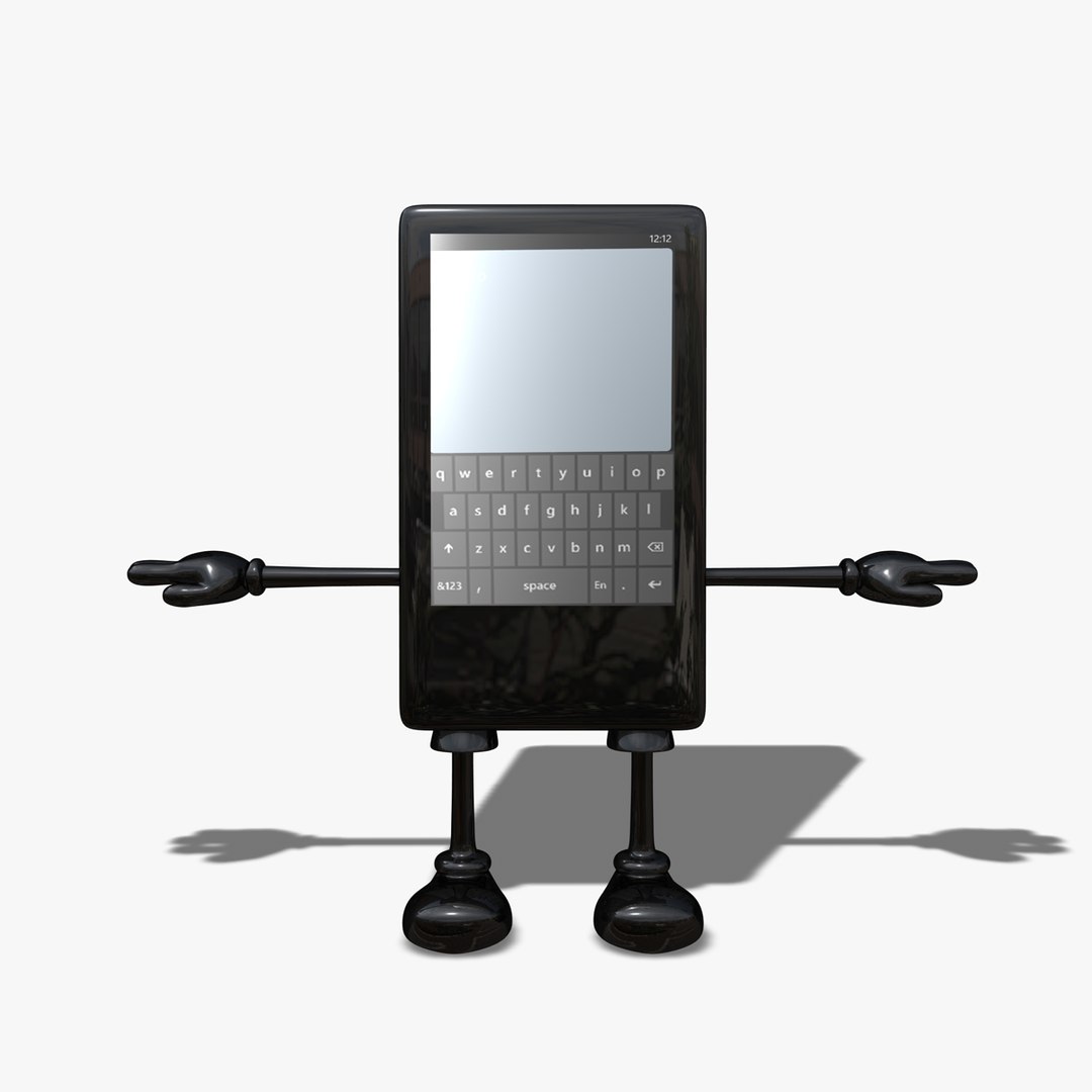 rigged mobile phone character 3ds