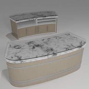Curved Commercial Counter Desk