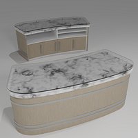 Curved Commercial Counter Desk