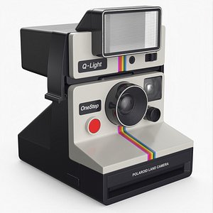 3D model Polaroid Q-Light Flash Camera White