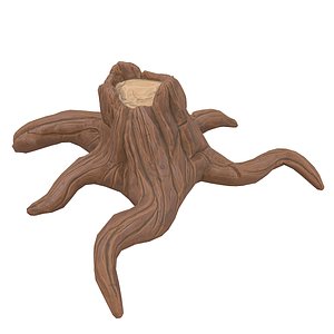 3D model cartoon stump