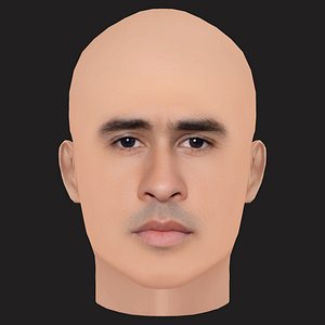 Low Poly Bad Bunny Rapper Head