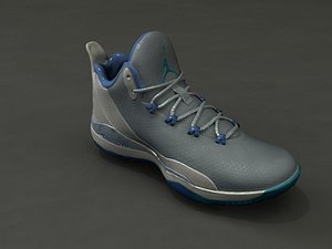 3D model Jordan 4 Off White Blue VR / AR / low-poly