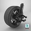 Volkswagen Car Wheel with Suspension