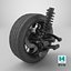 Volkswagen Car Wheel with Suspension