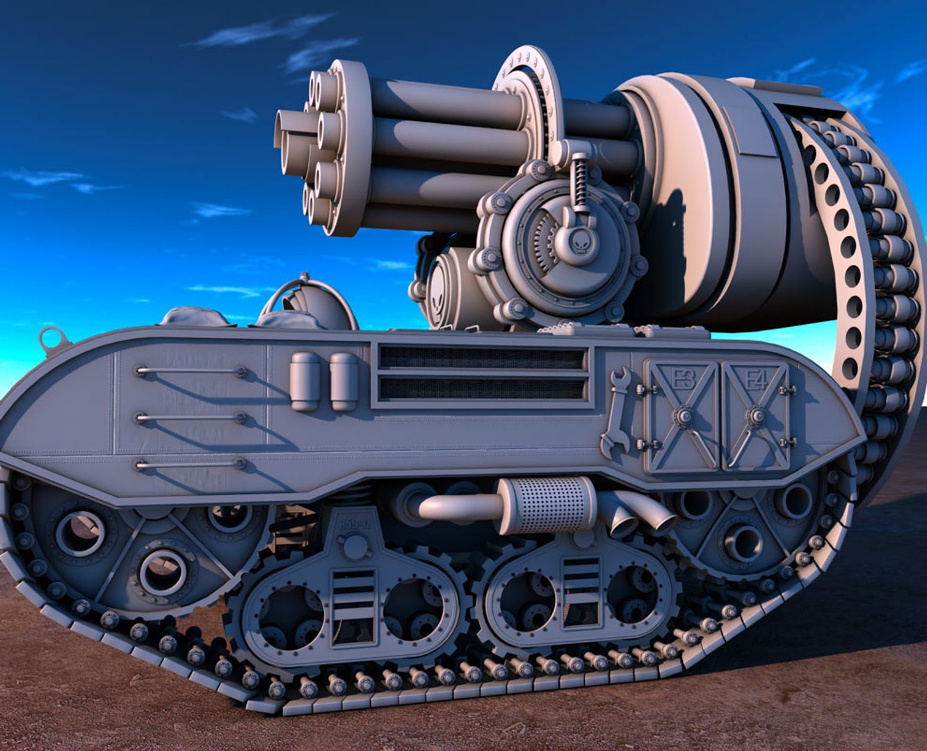 3d Model Battle Tank