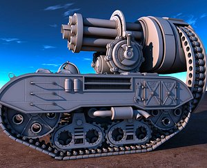 Science fiction fantasy military tank
