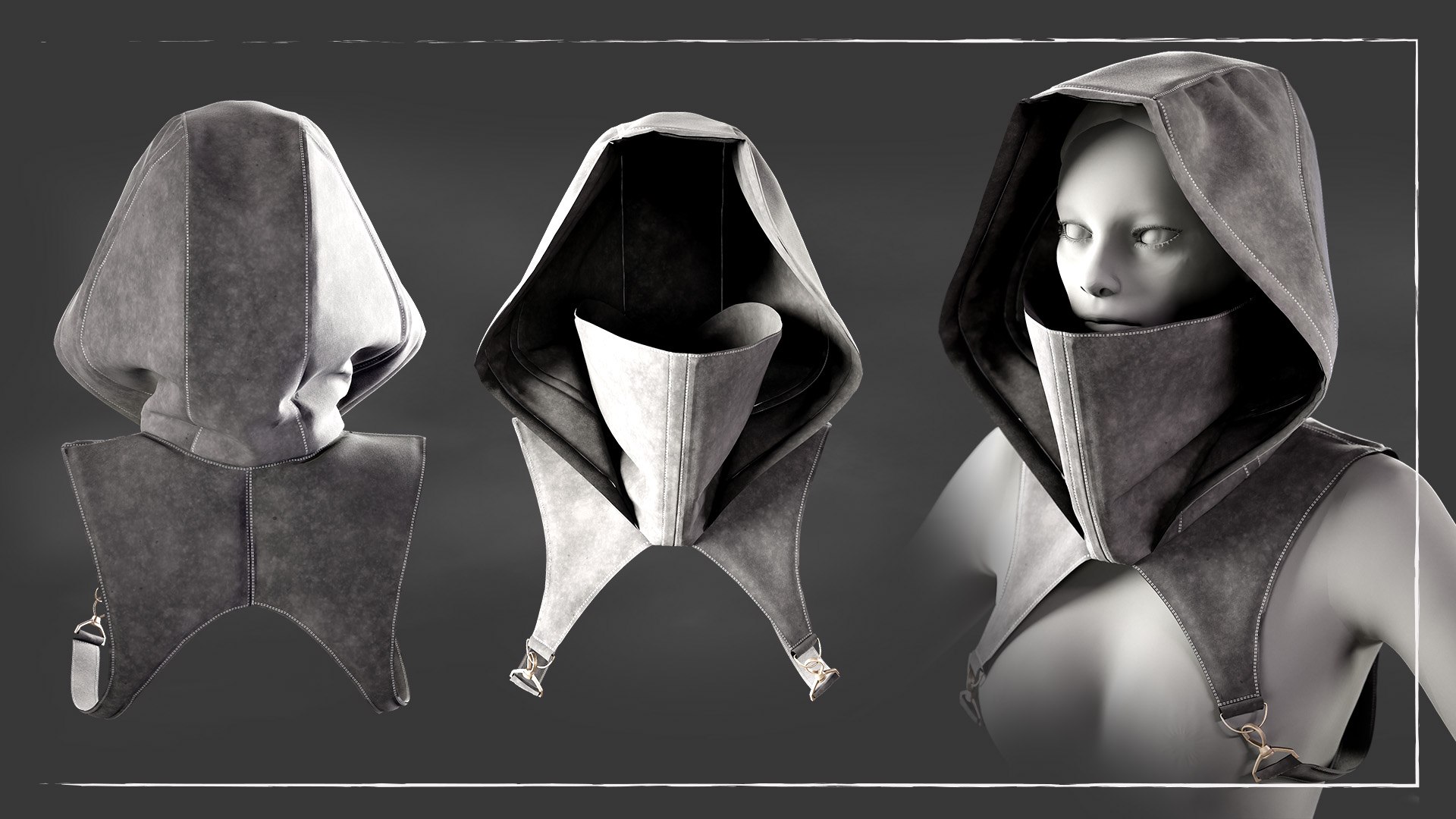 3 Medieval Hoods Model - TurboSquid 2156900