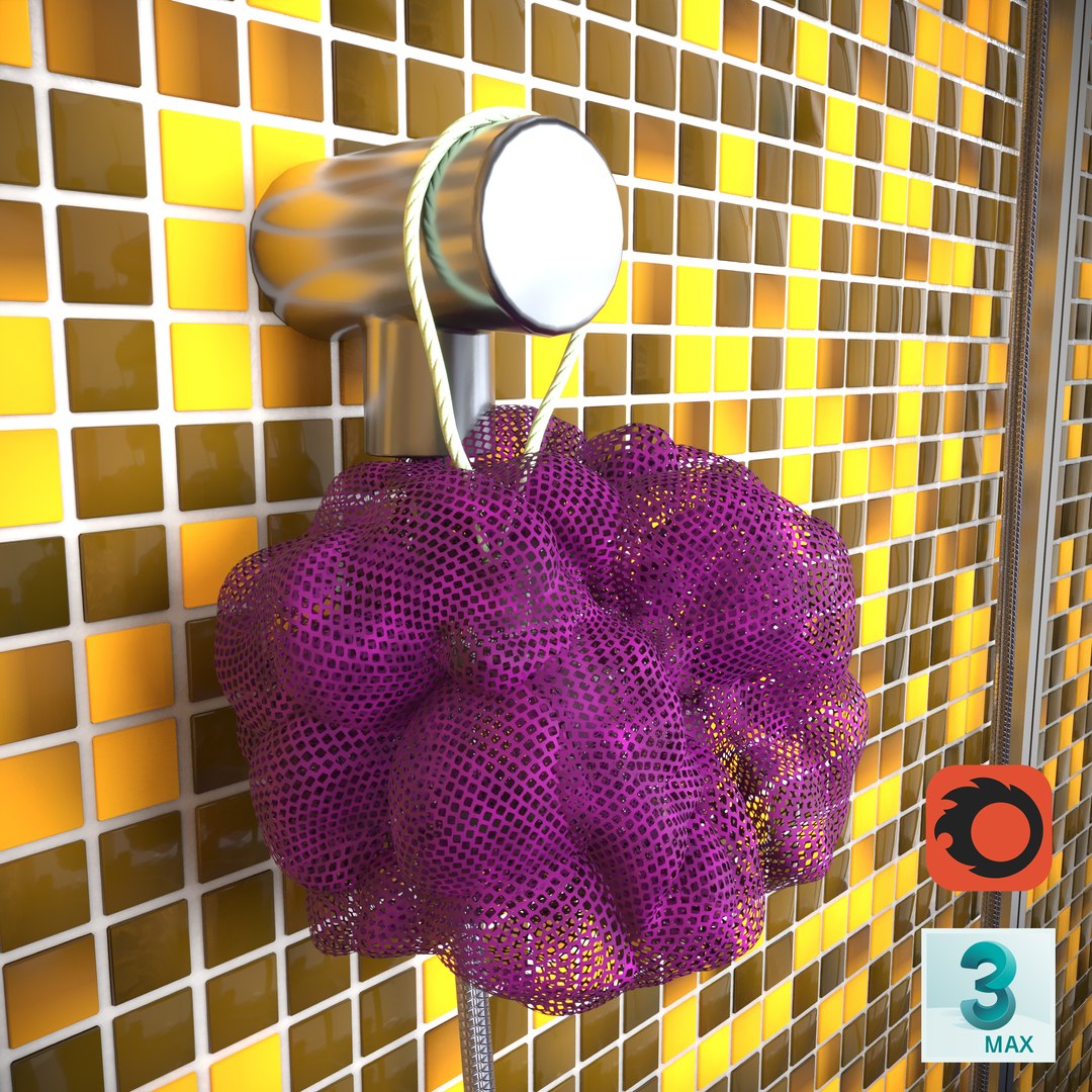 Shower Bath Sponge Mesh Bathroom Sponge 3D Model - TurboSquid 2411741