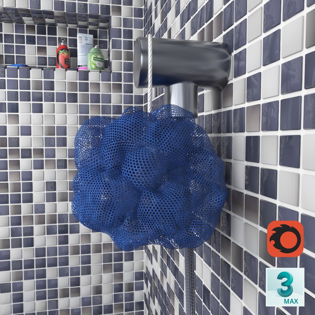 Shower Bath Sponge Mesh Bathroom Sponge 3D Model - TurboSquid 2411741