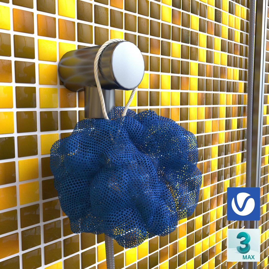 Shower Bath Sponge Mesh Bathroom Sponge 3D Model - TurboSquid 2411741