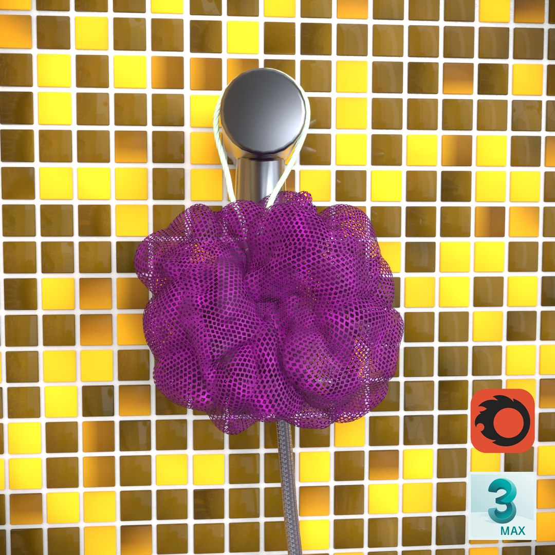 Shower Bath Sponge Mesh Bathroom Sponge 3D Model - TurboSquid 2411741