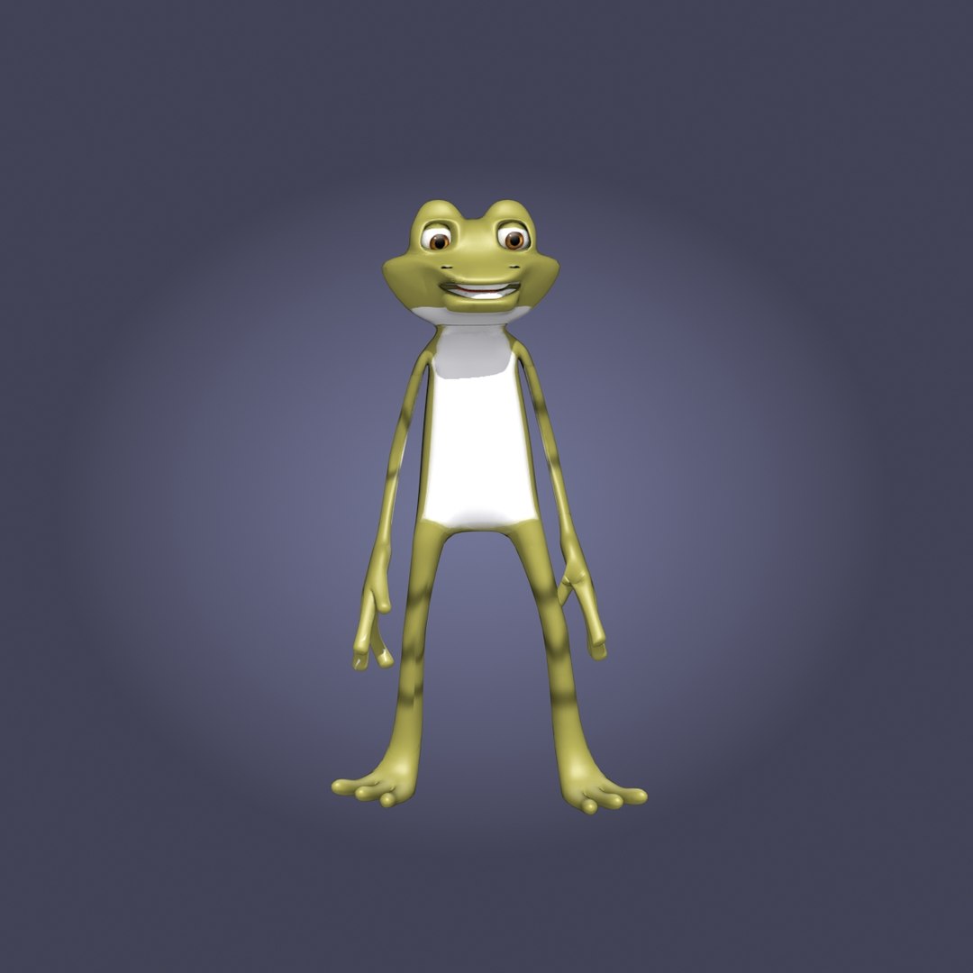3D cartoon frog model - TurboSquid 1471588