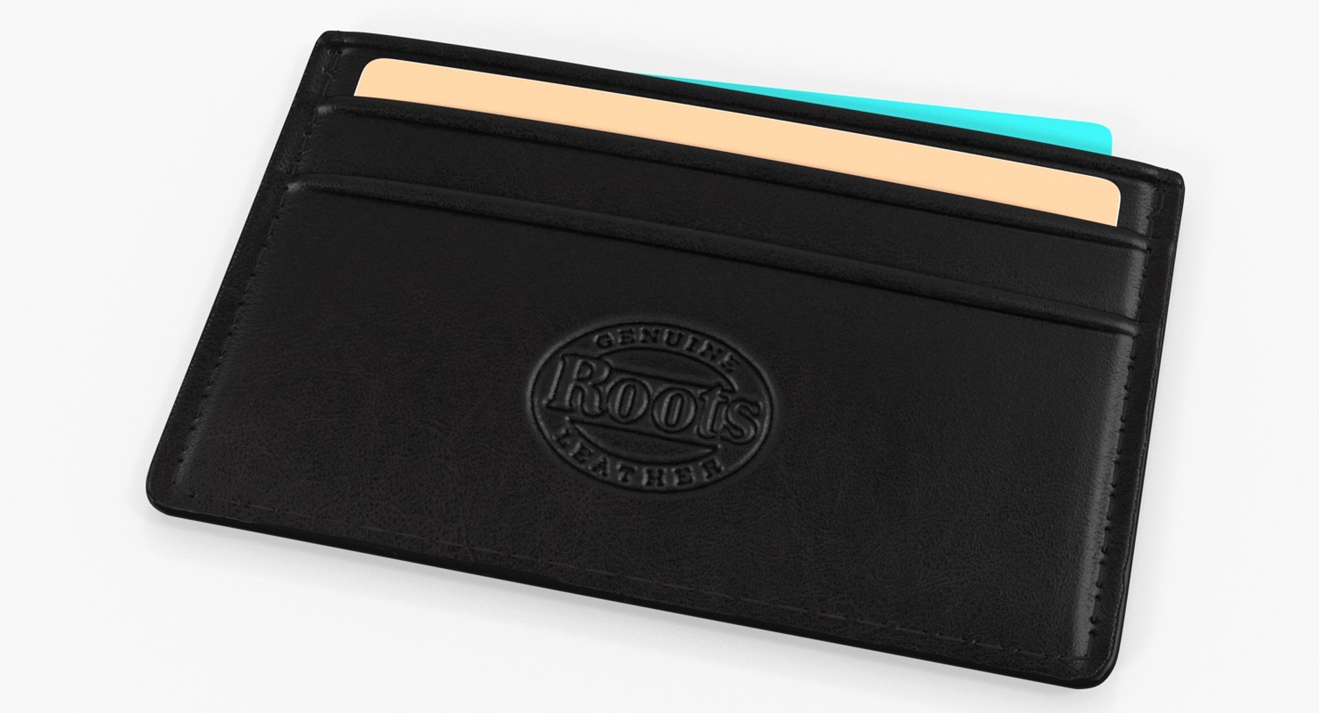 Black Leather Card Holder 3D model preview