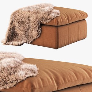 Aria Leather Ottoman by SIXPENNY 3D