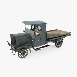 3D model Old style vehicle truck