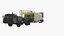 Ballistic Missile on TEL Trailer with Tractor Hauler Rigged 3D