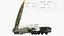 Ballistic Missile on TEL Trailer with Tractor Hauler Rigged 3D